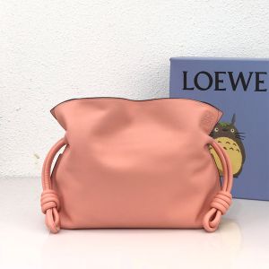 Loewe Medium Flamenco Clutch Nappa Calfskin In In Pink