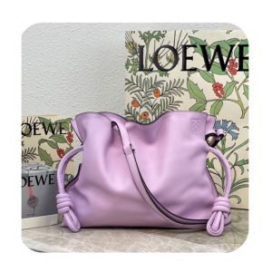 Loewe Medium Flamenco Clutch Nappa Calfskin In In Purple