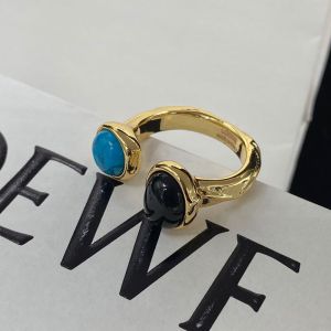 Loewe Open Chain Tree Ring In Metal Blue/Black