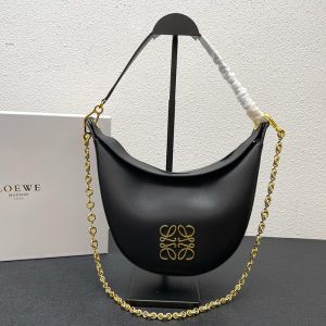 Loewe Small Luna Anagram Bag In Calfskin Black