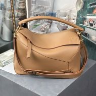 Loewe Medium Puzzle Edge Bag In Grained Calfskin Camel