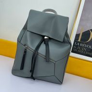 Loewe Puzzle Backpack In Grained Calfskin Sky Blue