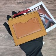 Loewe Small Coin Cardholder In Grained Calfskin Camel