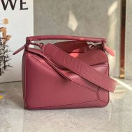 Loewe Small Puzzle Bag In Satin Calfskin Rose