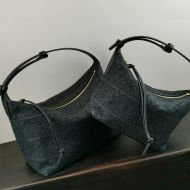Loewe Cubi Bag In Anagram Jacquard and Calfskin Black