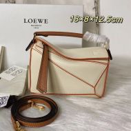 Loewe Mini Puzzle Bag In Classic Calfskin Beige