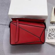 Loewe Mini Puzzle Bag In Classic Calfskin Red