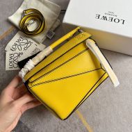 Loewe Mini Puzzle Bag In Classic Calfskin Yellow