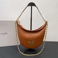 Loewe Small Luna Anagram Bag In Calfskin Brown