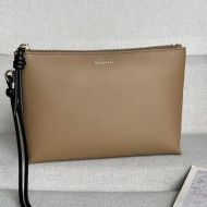 Loewe Knot T Pouch In Nappa Calfskin Khaki