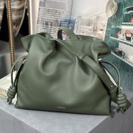 Loewe Medium Flamenco Iconic Clutch In Nappa Calfskin Green