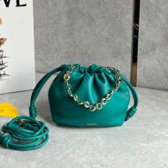 Loewe Mini Flamenco Purse In Mellow Calfskin Green