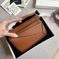 Loewe Mini Puzzle Bag In Classic Calfskin Brown