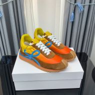 Loewe Flow Runner Sneakers Unisex Nylon And Suede In Yellow/Orange