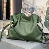 Loewe Medium Flamenco Clutch In Nappa Calfskin Green