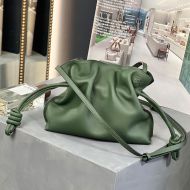 Loewe Mini Flamenco Clutch In Nappa Calfskin Green