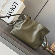 Loewe Mini Flamenco Clutch In Nappa Calfskin Military Green