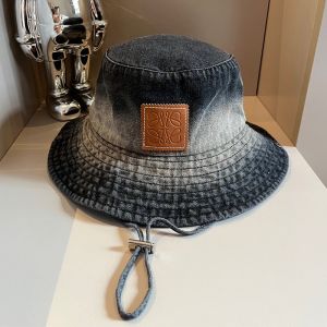 Loewe Anagram Bucket Hat Denim In Black