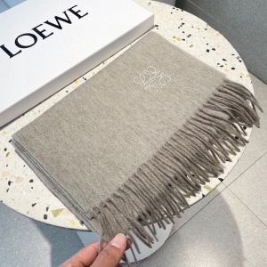 Loewe Anagram Cashmere Scarf In Grey