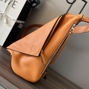 Loewe Anton Sling In Grained Calfskin Brown