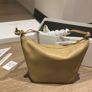 Loewe Mini Hammock Hobo Bag In Classic Calfskin Olive