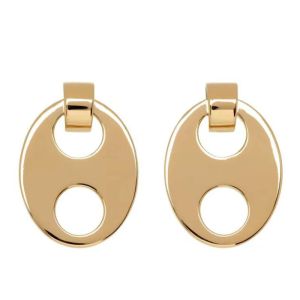 Loewe Pig Nose Stud Earrings In Metal Gold