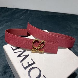 Loewe Reversible Belt Epsom Calfskin In Burgundy