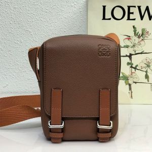 Loewe XS Military Crossbody In Grained Calfskin Brown