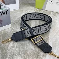 Loewe Anagram Logo Hook Strap In Jacquard Black