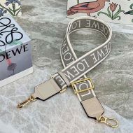 Loewe Anagram Logo Hook Strap In Jacquard Khaki/Beige