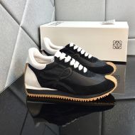 Loewe Flow Runner Sneakers Unisex Nylon And Suede In Black/White