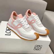 Loewe Flow Runner Sneakers Unisex Nylon And Suede In Grey/Pink