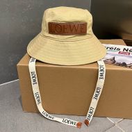 Loewe Logo Bucket Hat Canvas In Beige