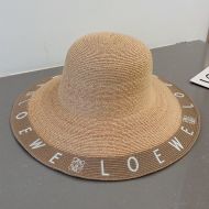 Loewe Logo Straw Hat In Brown