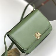 Loewe Medium Goya Bag In Silk Calfskin Green