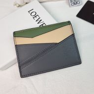 Loewe Puzzle Plain Cardholder In Classic Calfskin Marble/Apricot