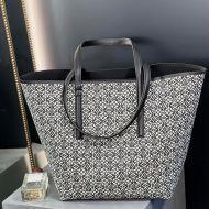 Loewe T Tote In Anagram Jacquard White