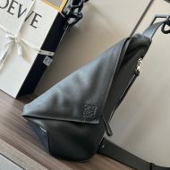 Loewe Anton Sling In Grained Calfskin Black