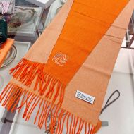 Loewe Bicolour Scarf Cashmere In Orange/Light Orange