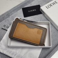 Loewe Coin Cardholder In Grained Calfskin Coffee