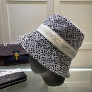 Loewe Embroiderd Anagram Mesh Bucket Hat In Grey