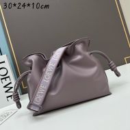 Loewe Medium Flamenco Clutch with Jacquard Strap In Nappa Calfskin Purple