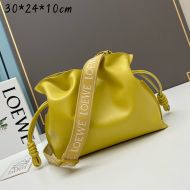 Loewe Medium Flamenco Clutch with Jacquard Strap In Nappa Calfskin Yellow