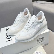 Loewe Flow Runner Sneakers Unisex Nylon And Suede In White/White