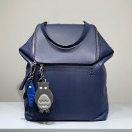 Loewe Goya Backpack Classic In Calfskin Blue