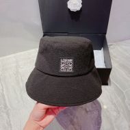 Loewe Logo Anagram Bucket Hat Cotton In Black