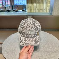 Loewe Logo Anagram Embroidery Baseball Cap Cotton In Grey