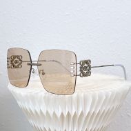 Loewe LW40050U Oversize Square Metal Sunglasses In White