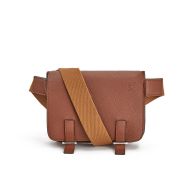 Loewe Military Bumbag In Grained Calfskin Brown