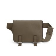 Loewe Military Bumbag In Grained Calfskin Khaki